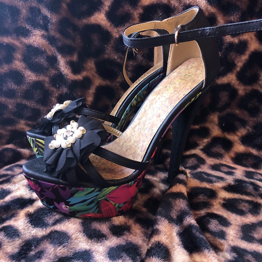 Tropical Floral Heels